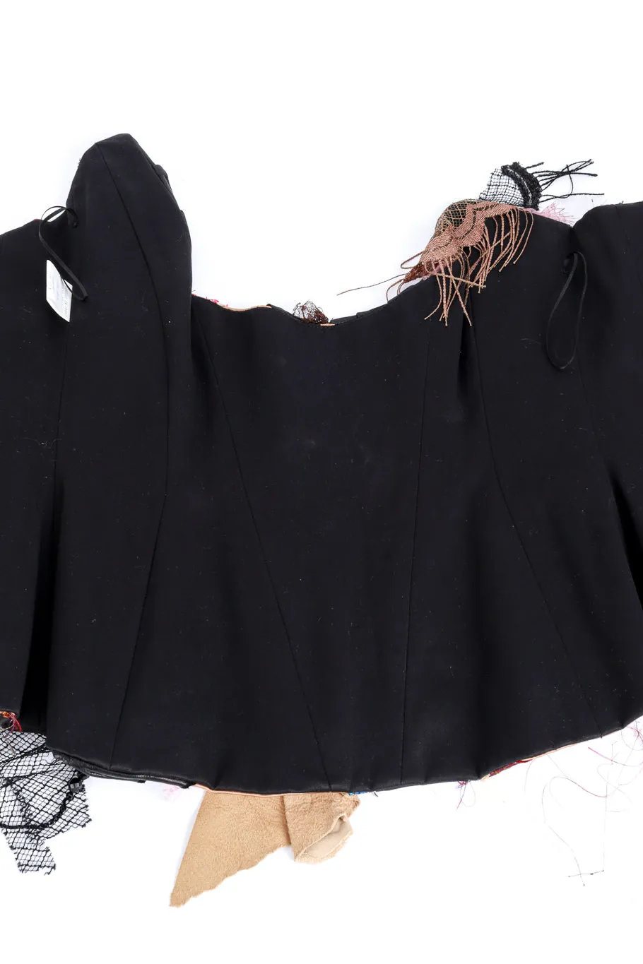 Lace & Leather Patchwork Underbust Corset