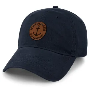 Lake Winnipesaukee Leather Patch Dad Hat
