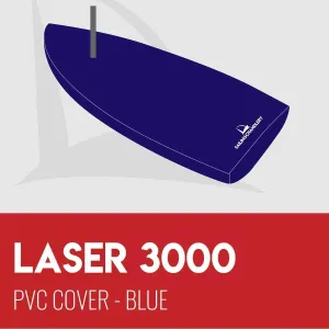 Laser 3000 Flat Boat Cover - PVC Blue