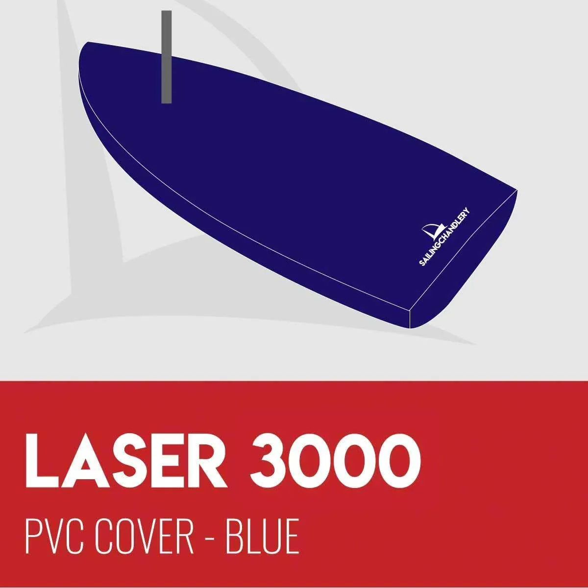 Laser 3000 Flat Boat Cover - PVC Blue