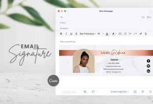 Laura Email Signature Template Editable Canva Template