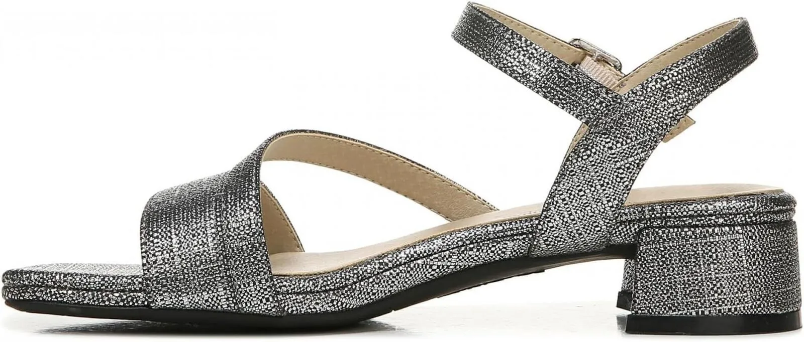 Lifestride Women's Julep Strappy Sandal I0372S1 Black Metallic 6M