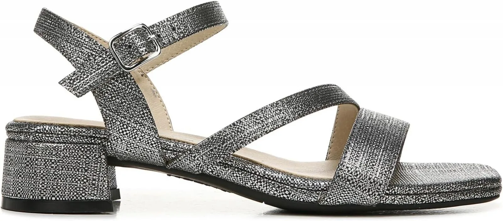 Lifestride Women's Julep Strappy Sandal I0372S1 Black Metallic 6M