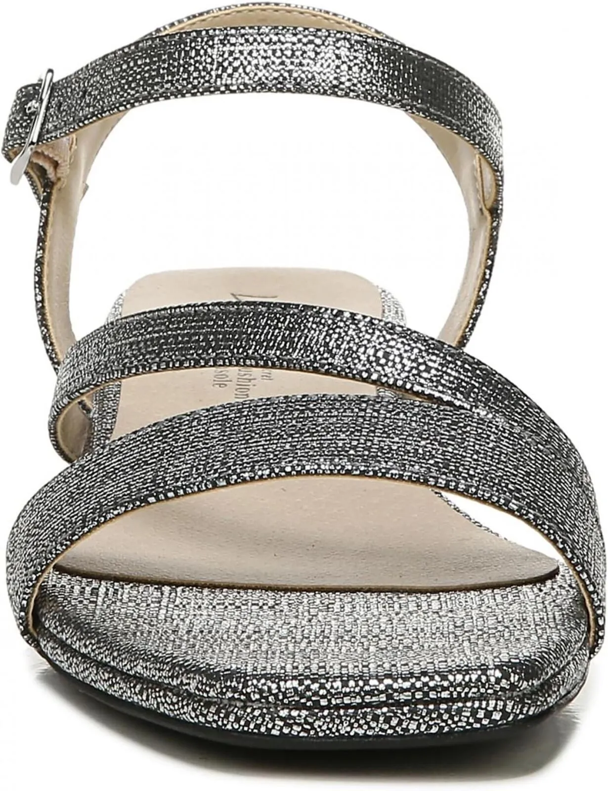 Lifestride Women's Julep Strappy Sandal I0372S1 Black Metallic 6M