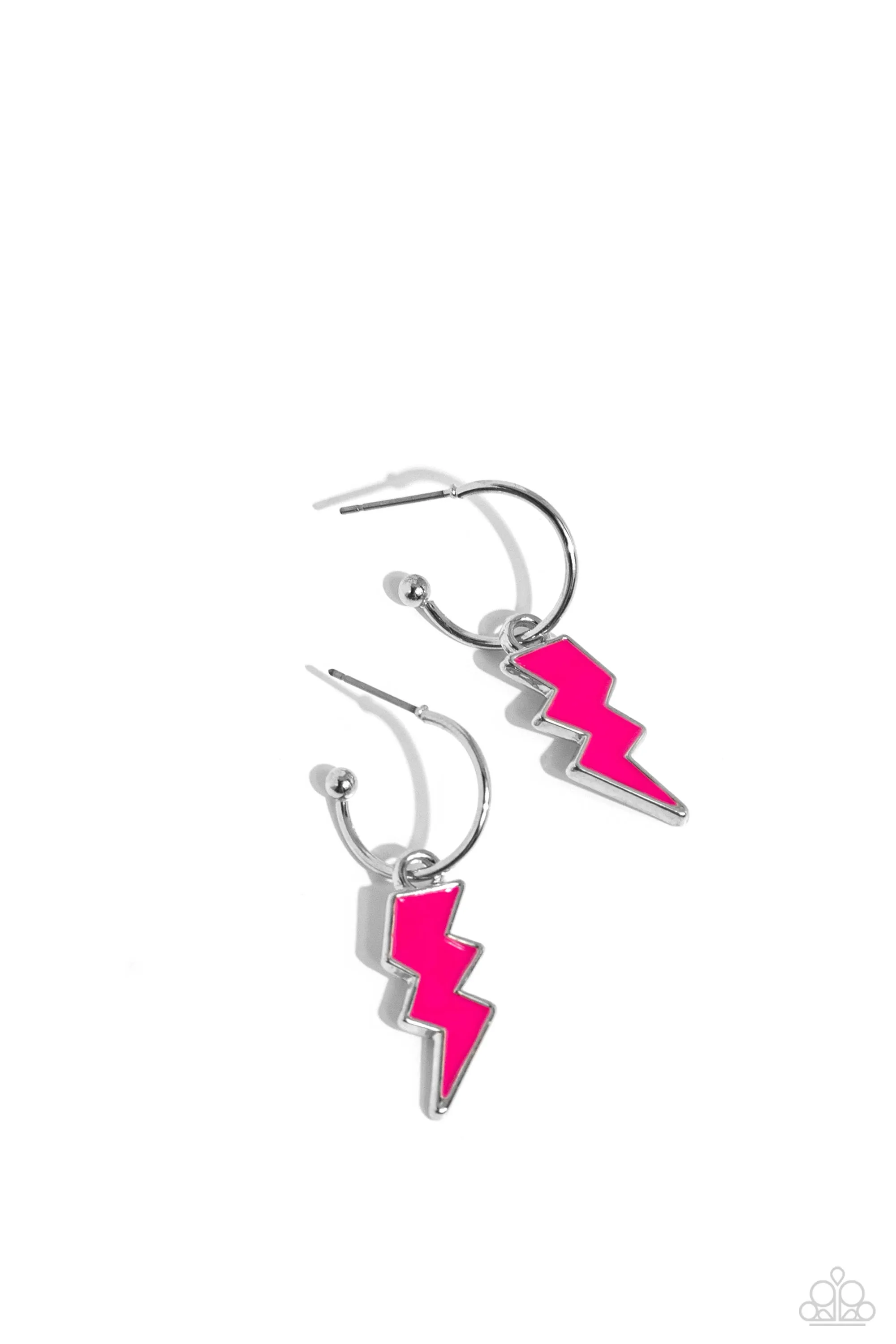 Lightning Limit - Pink Earrings - Paparazzi Accessories