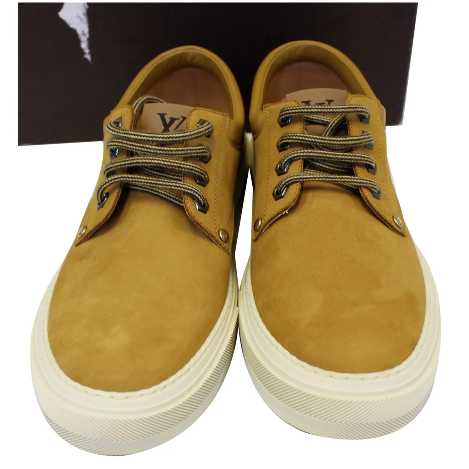 LOUIS VUITTON Marine Leather Boot Camel US 13
