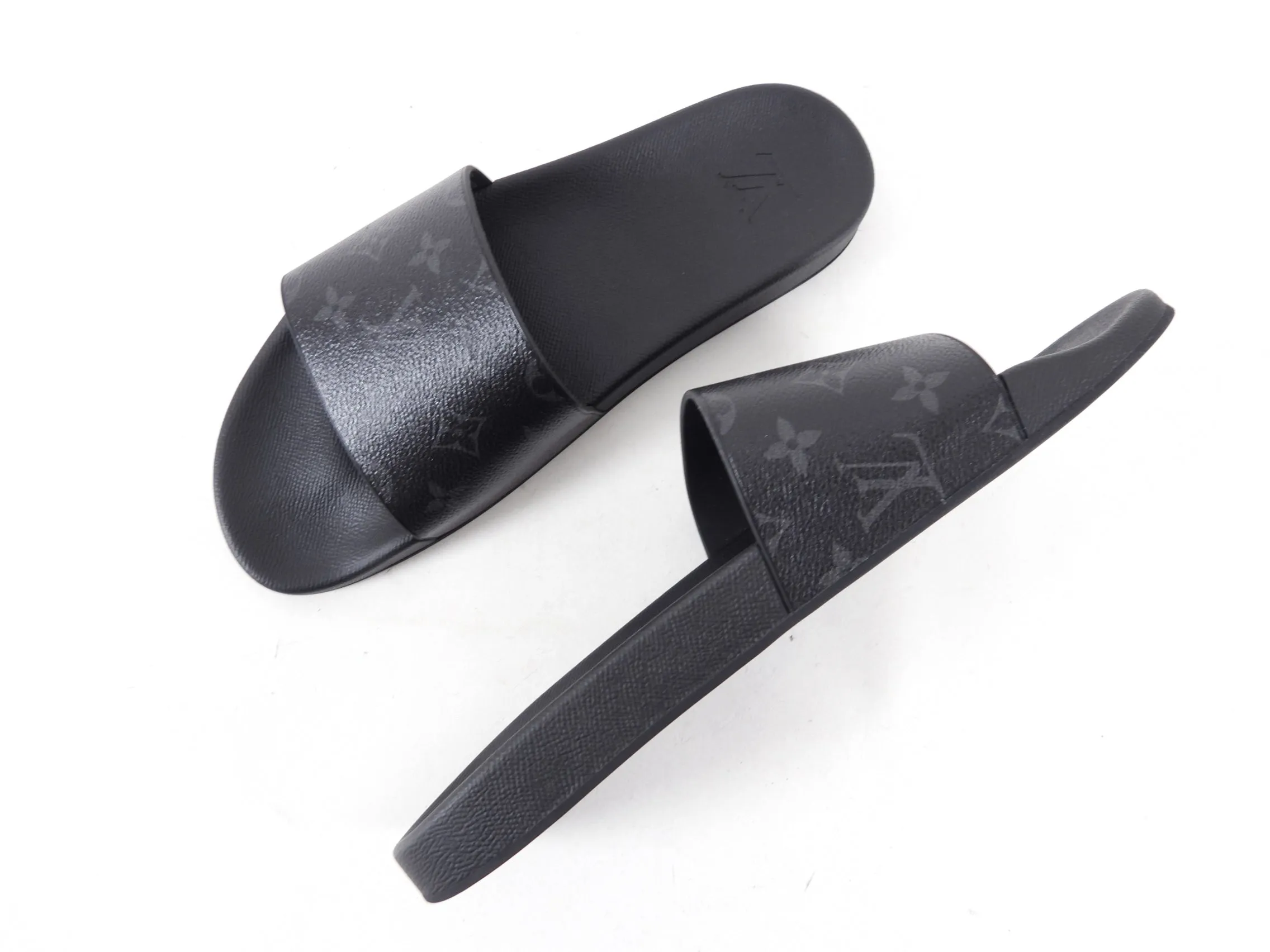 Louis Vuitton Mono Eclipse Slides Size 11