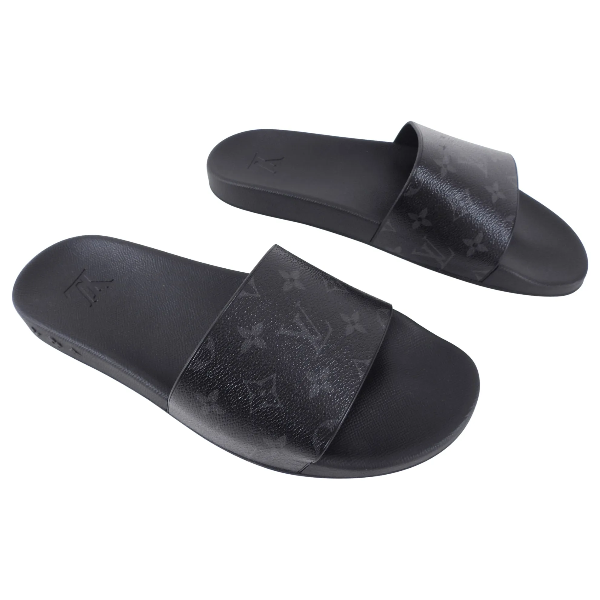 Louis Vuitton Mono Eclipse Slides Size 11