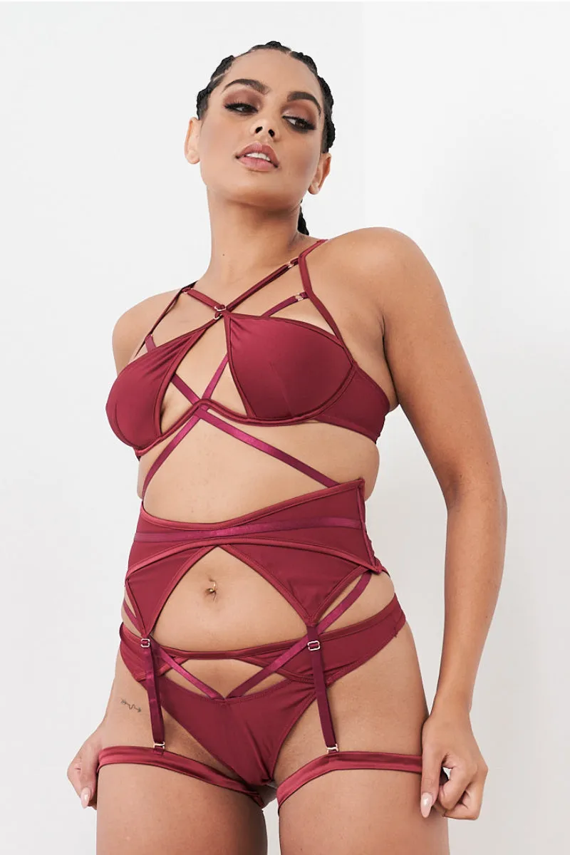 Lunalae Intimates Lauren Structured Suspender - Recycled Wine