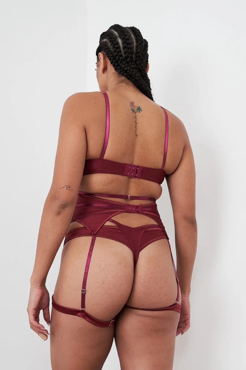 Lunalae Intimates Lauren Structured Suspender - Recycled Wine
