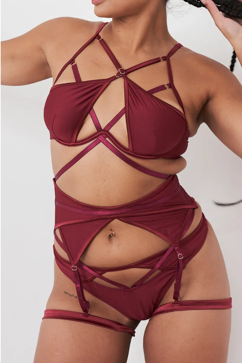 Lunalae Intimates Lauren Structured Suspender - Recycled Wine