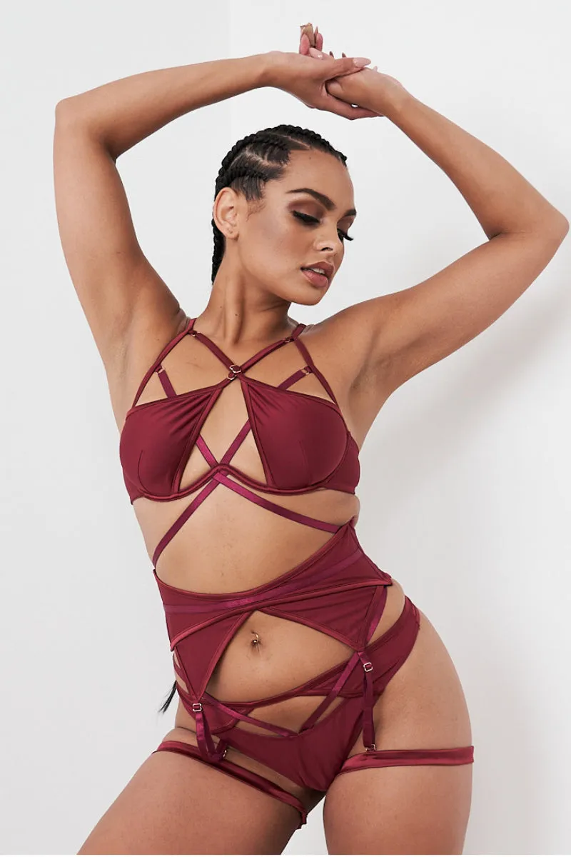 Lunalae Intimates Lauren Structured Suspender - Recycled Wine