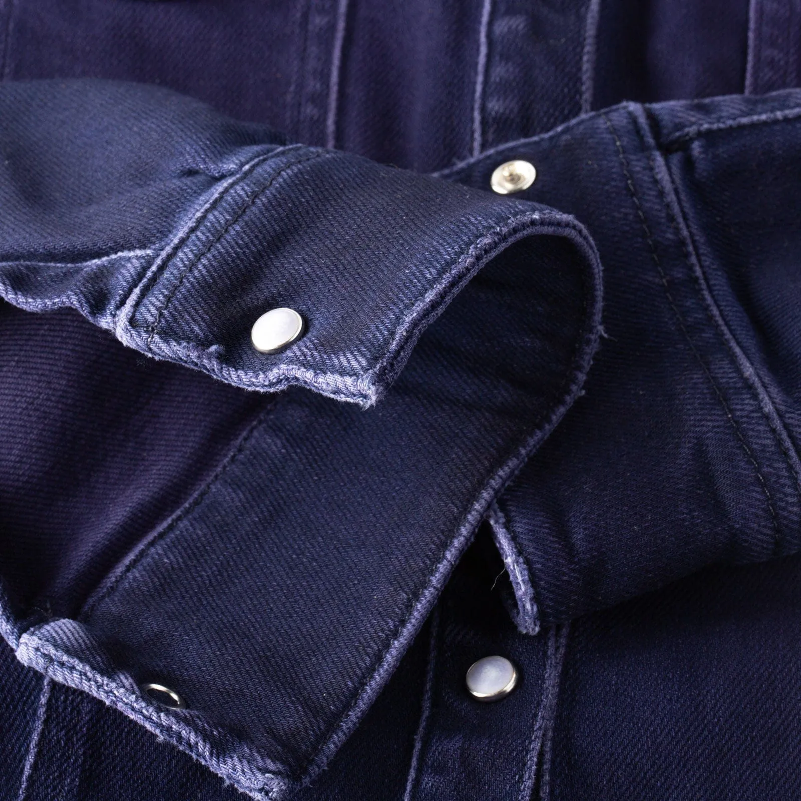 Maddi Fitted Western Snap Shirt In Blueberry