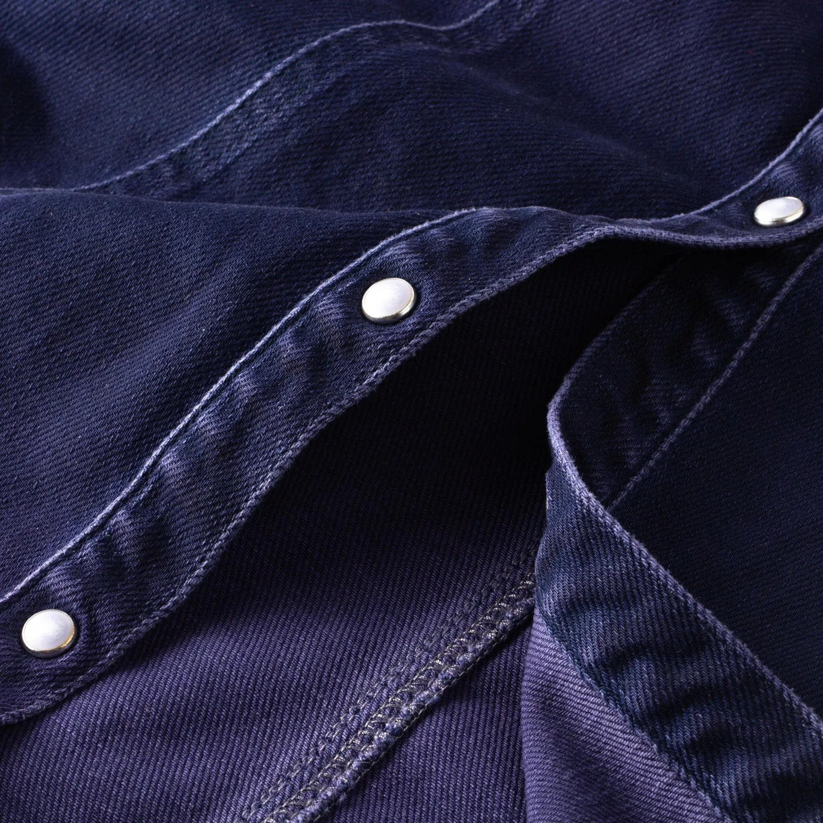 Maddi Fitted Western Snap Shirt In Blueberry