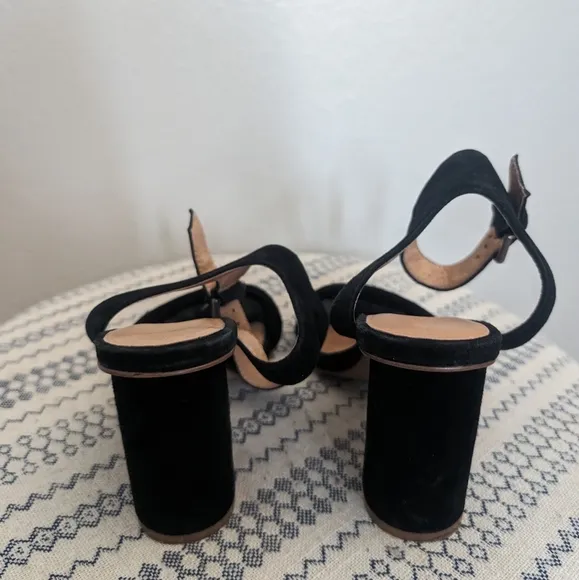 Madewell Rosalie Black Suede High Heel Sandal