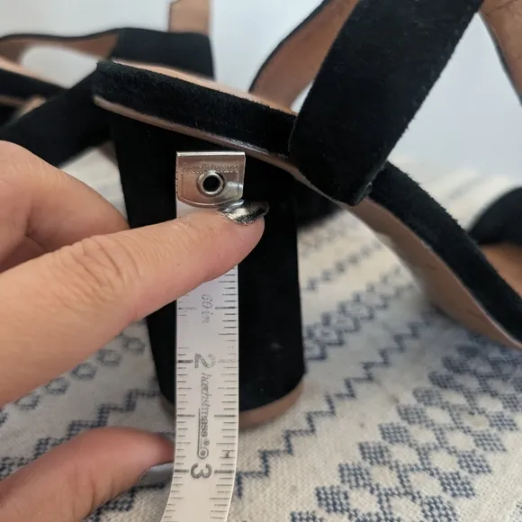 Madewell Rosalie Black Suede High Heel Sandal