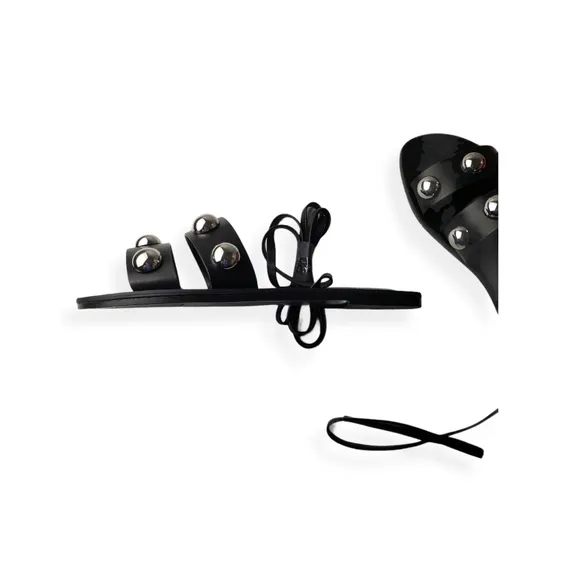 Marc Fisher black studded sandal