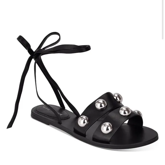 Marc Fisher black studded sandal