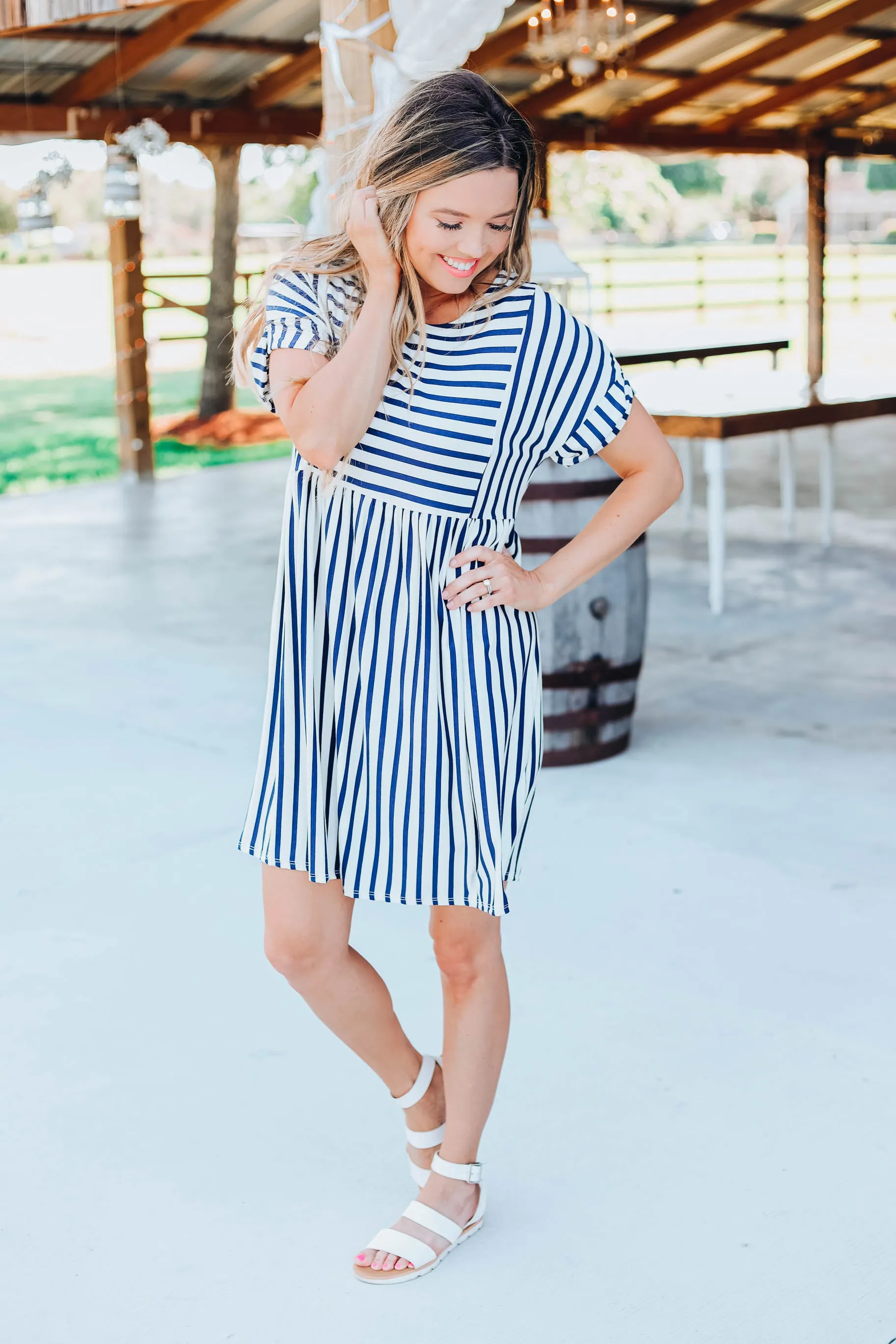 Meant To Be Baby Doll Stripe Dress