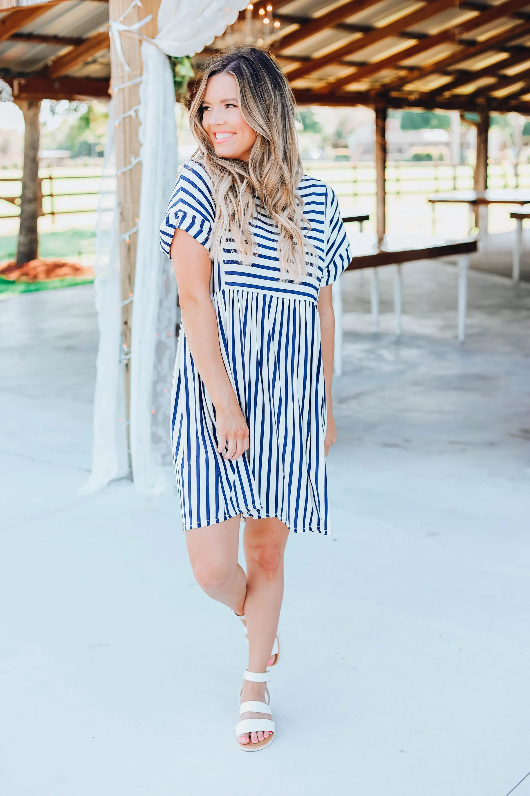 Meant To Be Baby Doll Stripe Dress