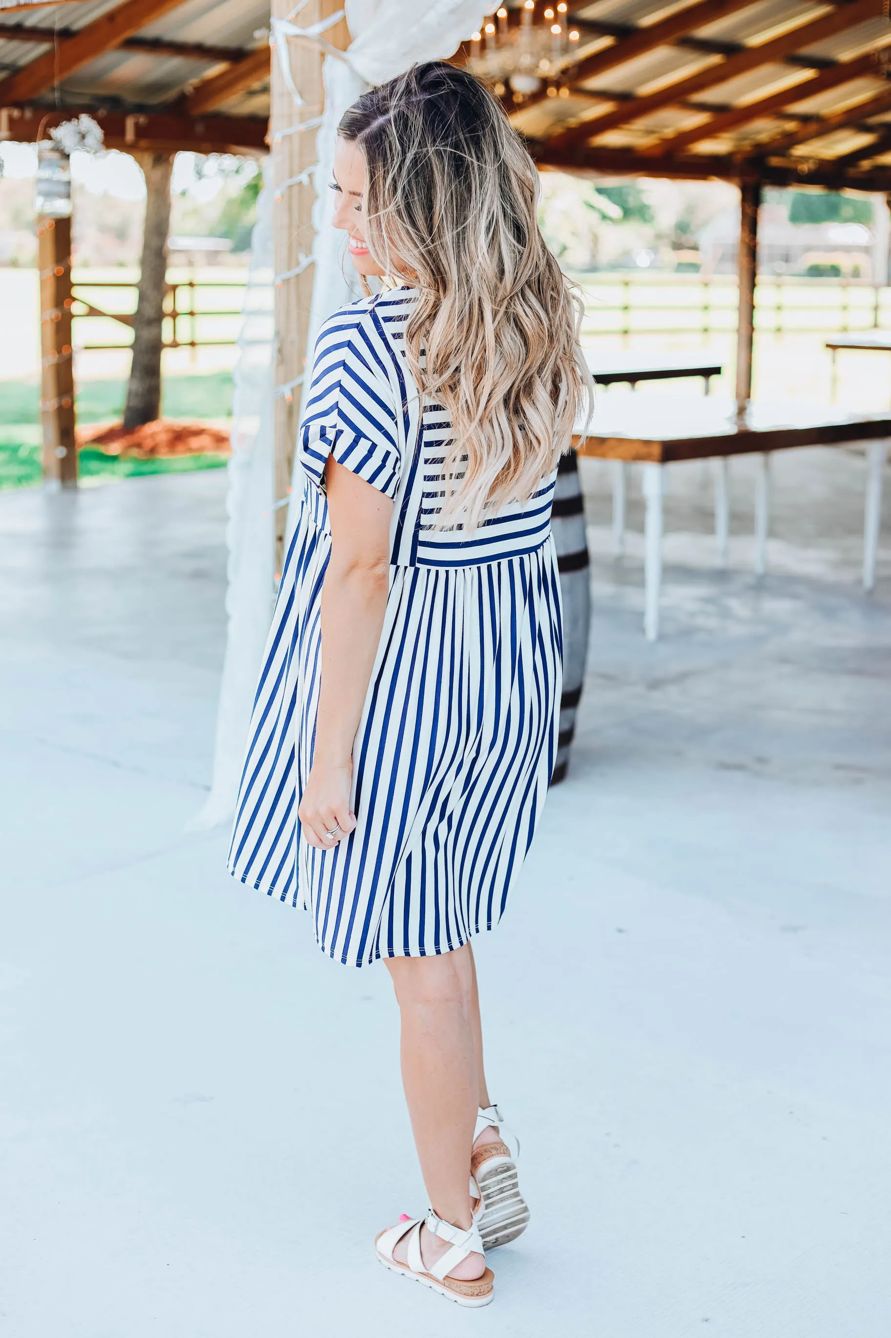 Meant To Be Baby Doll Stripe Dress