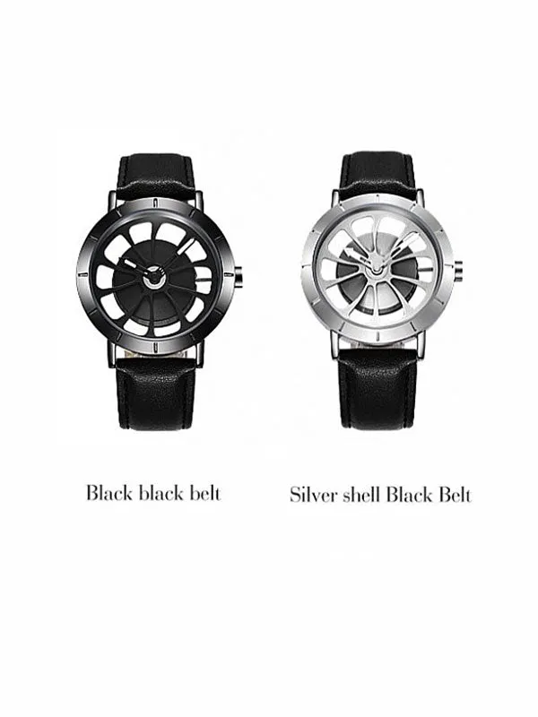 Men's Watch Simple Hallow gear dial milan strap waterproof quart watch