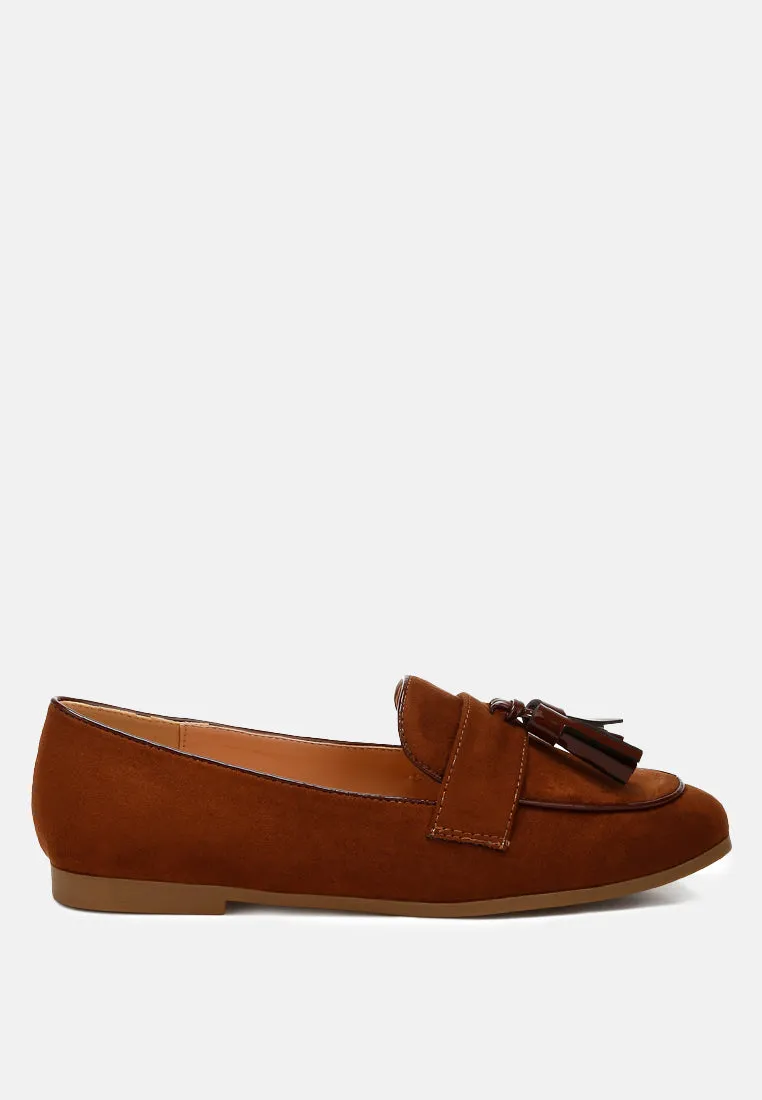 Micro Suede Tassel Loafers By RAG