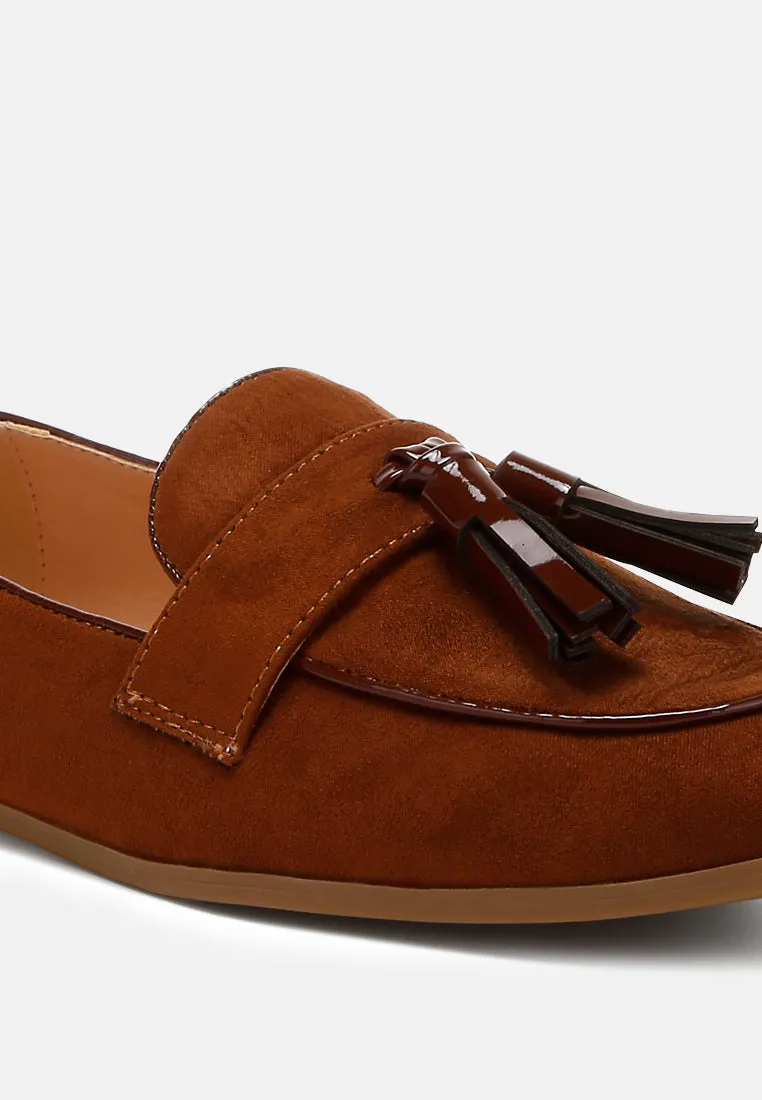 Micro Suede Tassel Loafers By RAG