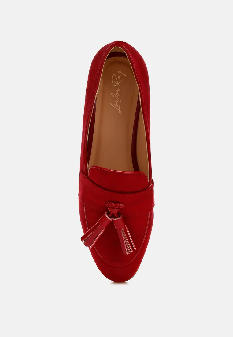 Micro Suede Tassel Loafers By RAG