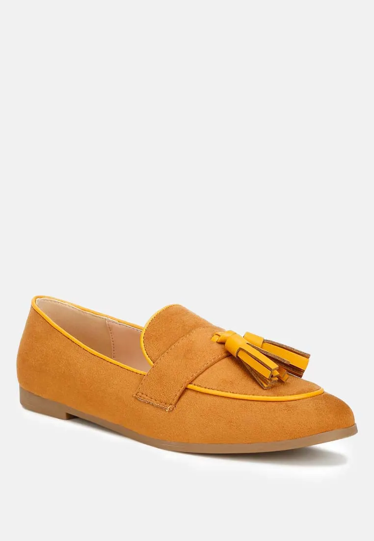 Micro Suede Tassel Loafers By RAG