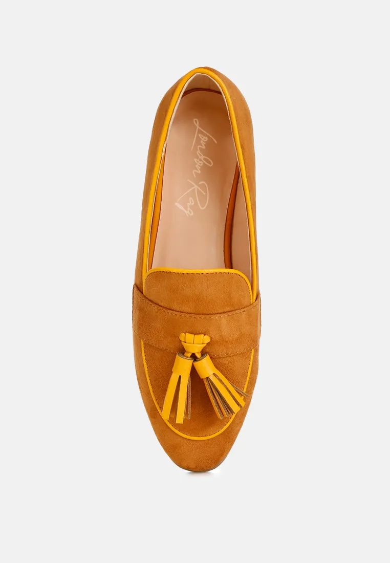 Micro Suede Tassel Loafers By RAG