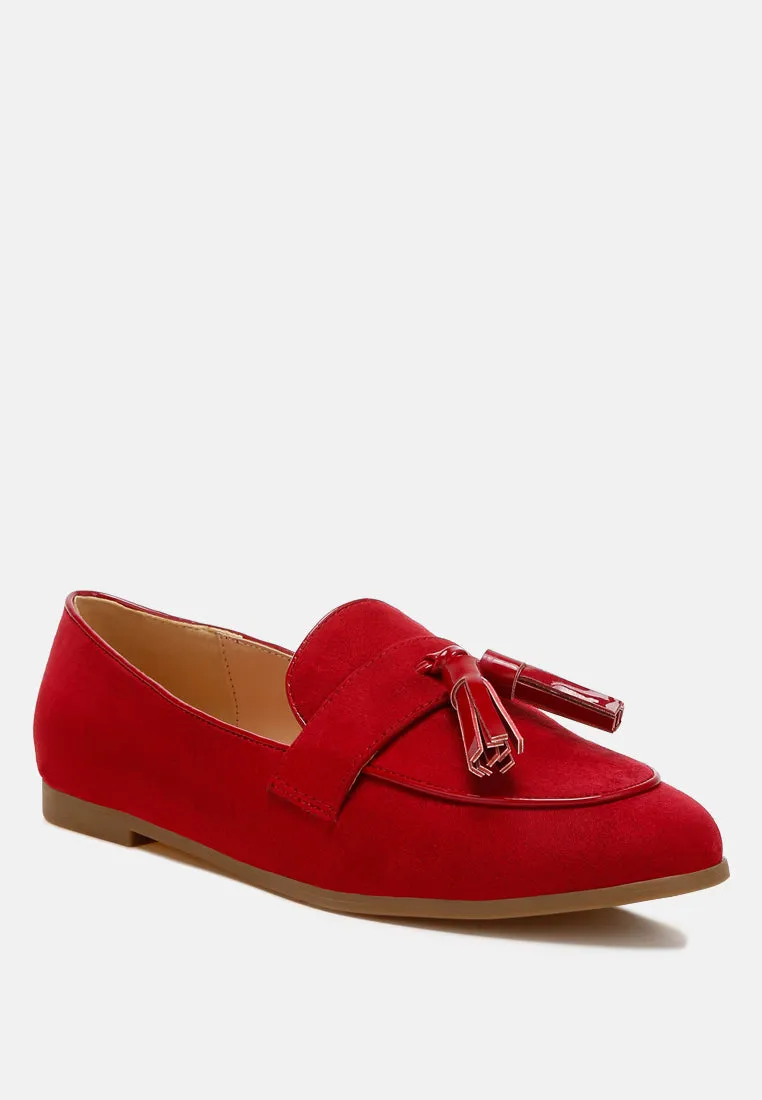Micro Suede Tassel Loafers By RAG