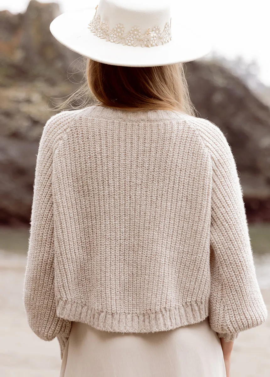 Minerva Cardigan in Ecru