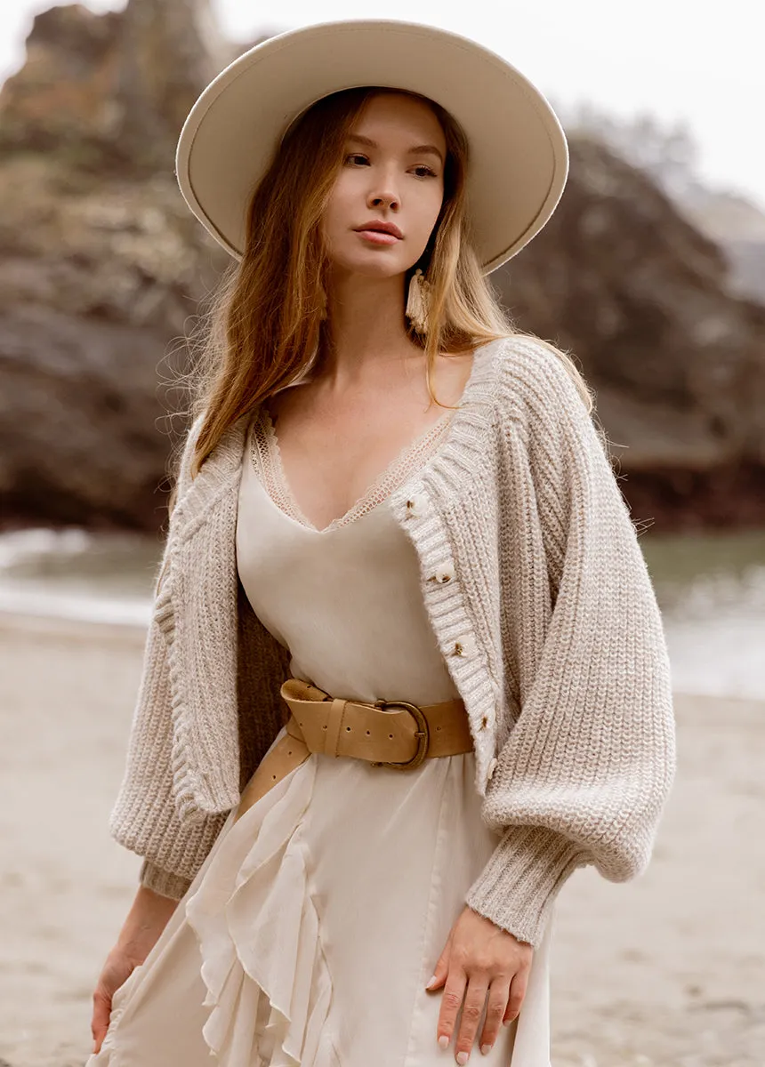 Minerva Cardigan in Ecru