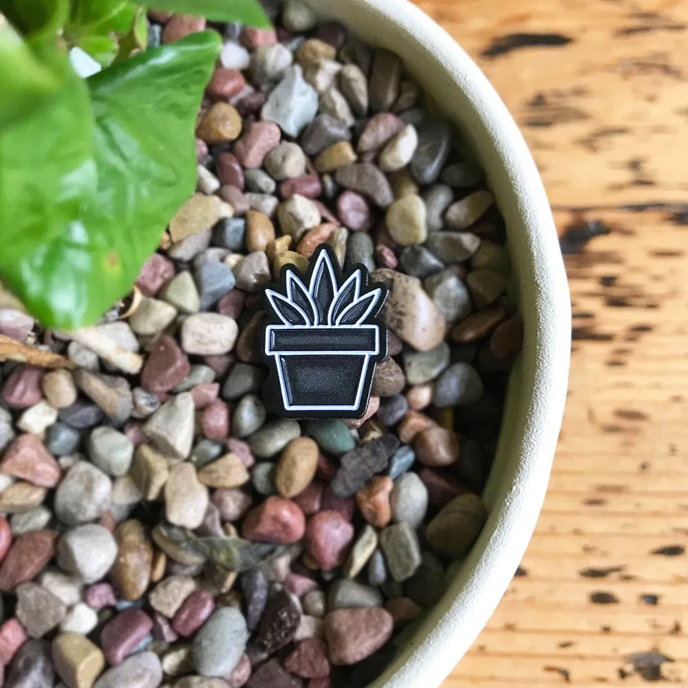 Minimalist Succulent Lapel Enamel Pin