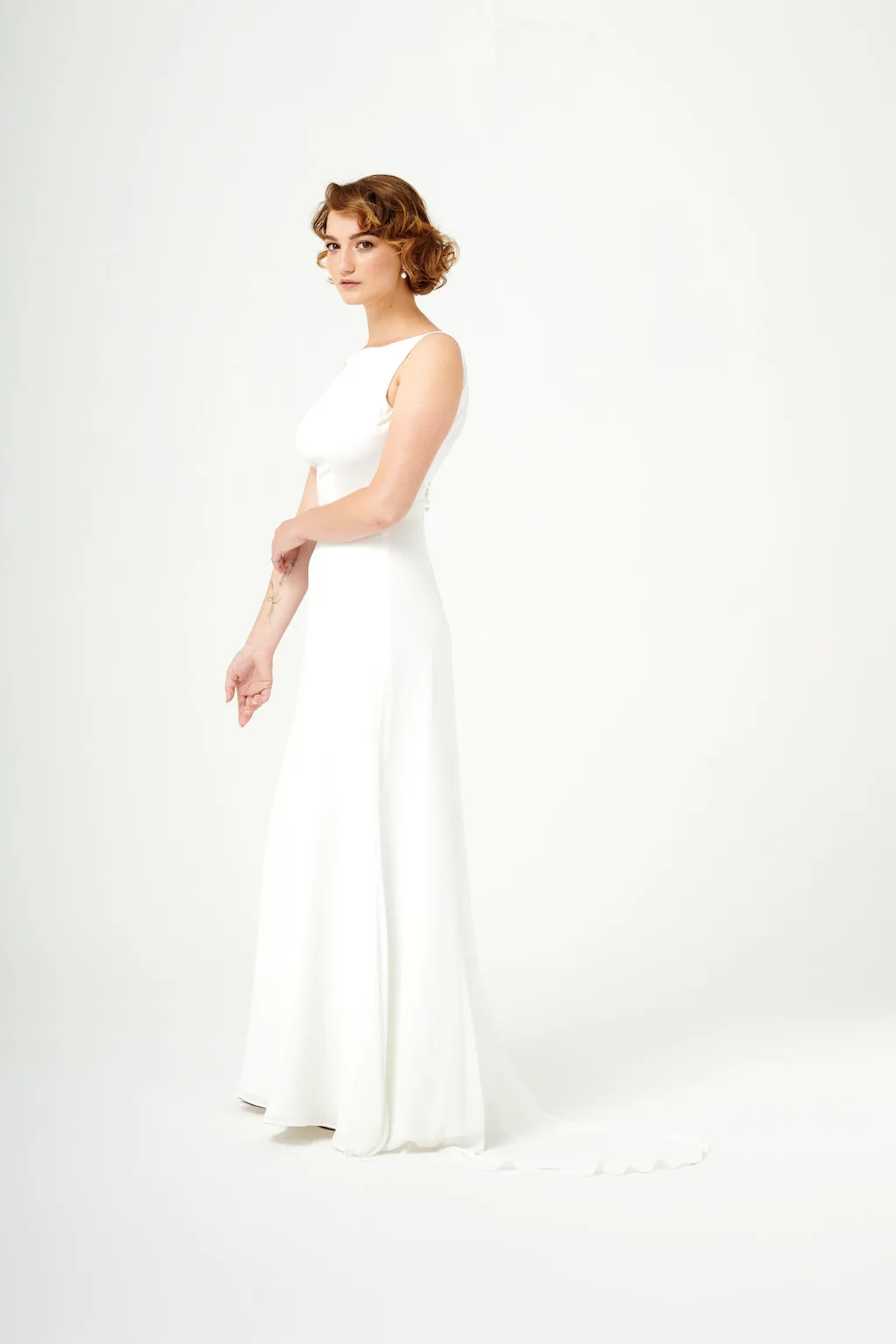 Moon River | Sleeveless Open Back Bridal Top