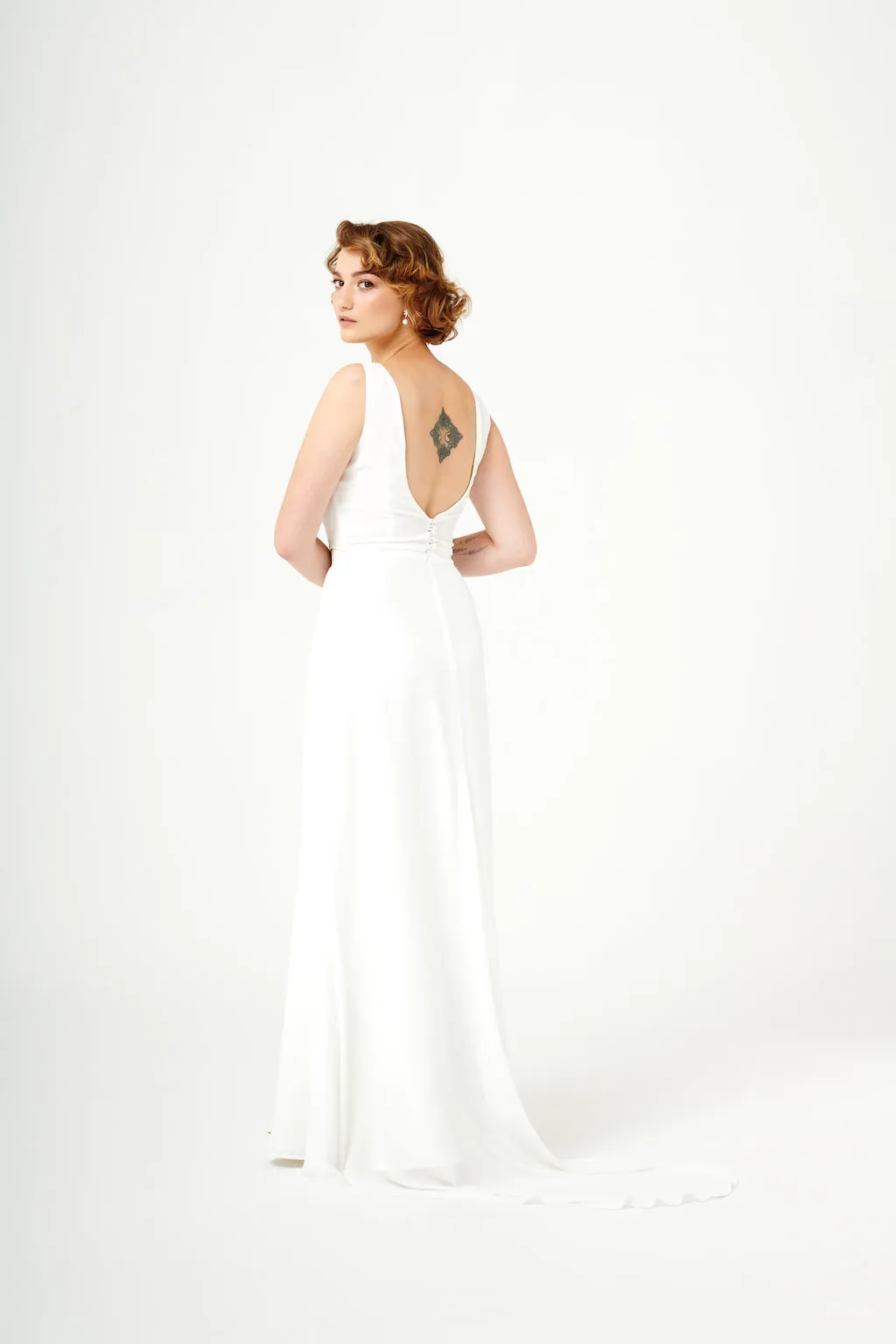 Moon River | Sleeveless Open Back Bridal Top