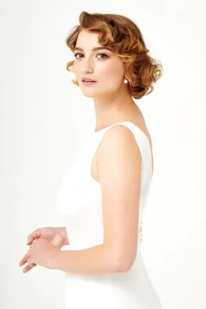 Moon River | Sleeveless Open Back Bridal Top