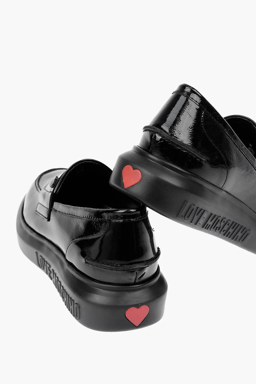 Moschino LOVE patent leather loafers