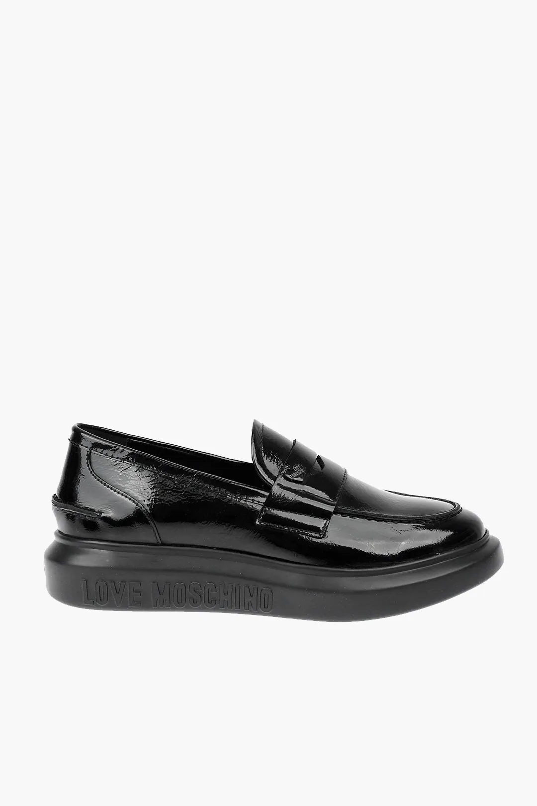 Moschino LOVE patent leather loafers