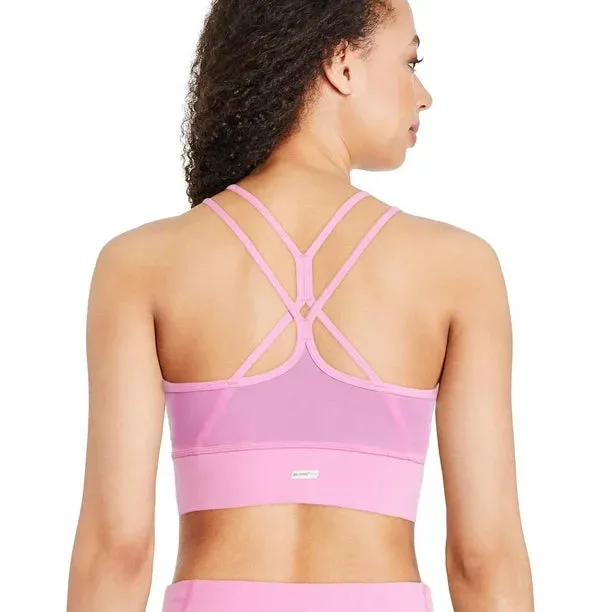 New Athletic Works Women's Mesh Detail Strappy Bra in Pink, Sz M! Nice strappy back detail