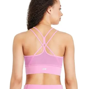 New Athletic Works Women's Mesh Detail Strappy Bra in Pink, Sz S! Nice strappy back detail