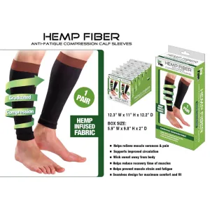 New Hemp Fiber Compression Calf Sleeves, Pair! For Pain Relief