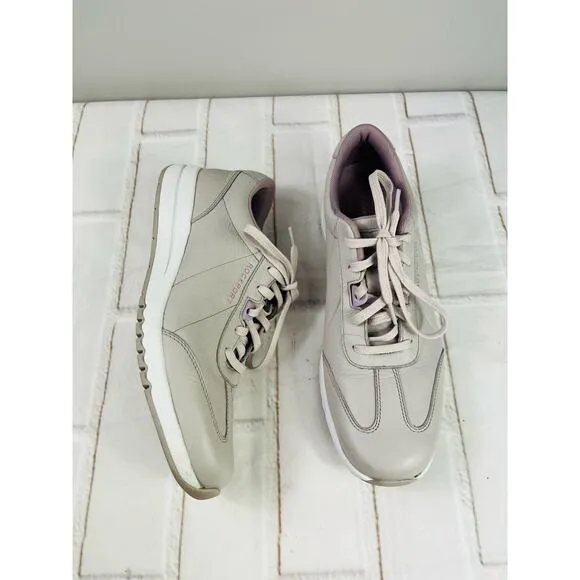 New Rockport lilac leather sneakers size 7.5