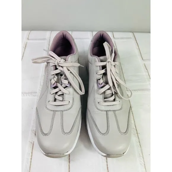 New Rockport lilac leather sneakers size 7.5
