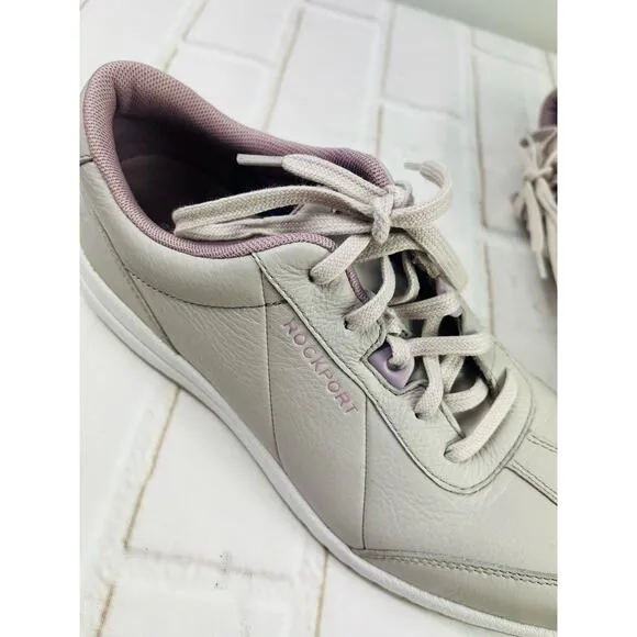 New Rockport lilac leather sneakers size 7.5