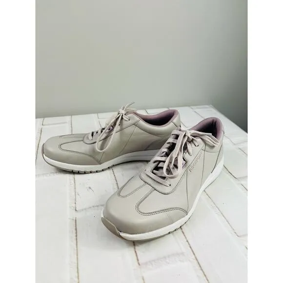 New Rockport lilac leather sneakers size 7.5