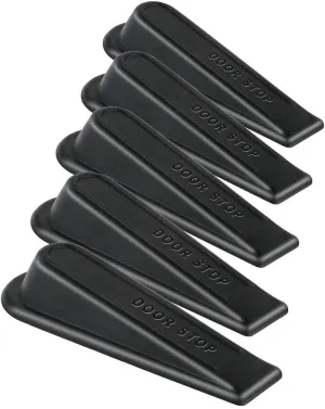 NEW Rubber Doorstopper Wedge Suitable for All Floors Non-Scratching and Anti-Slip Design (5 Packs)