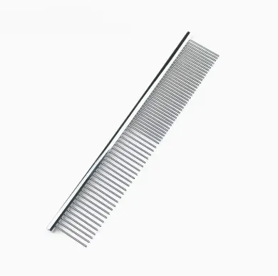 NEW Stainless Steel Finishing Comb for Dogs and Cats, Durable Pet Grooming Tool for Normal Hair, Long and Thick Fur Detangling Brush