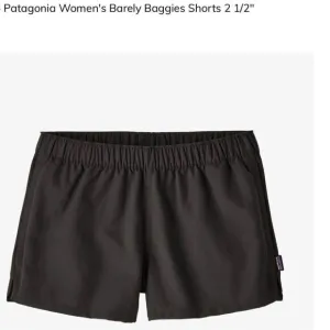 NWT Patagonia Barely Baggies Black Shorts XL 2 1/2 inches Slim Fit Drawstring
